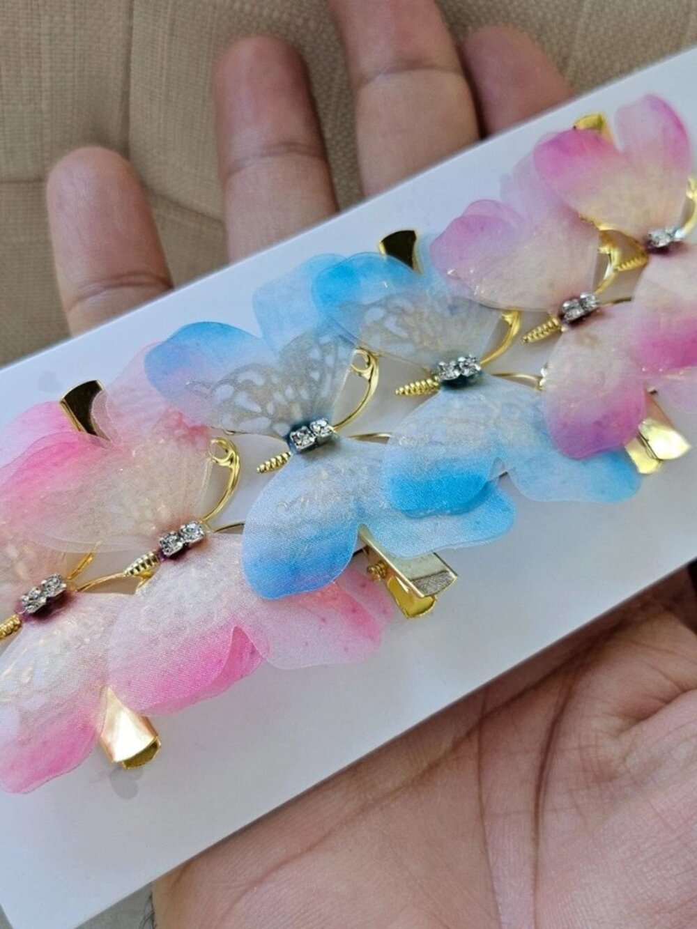Girls Hair Clips Butterfly Multi Color Fancy Hair Accessories Set of 6 Unbranded - Picture 11 of 11
